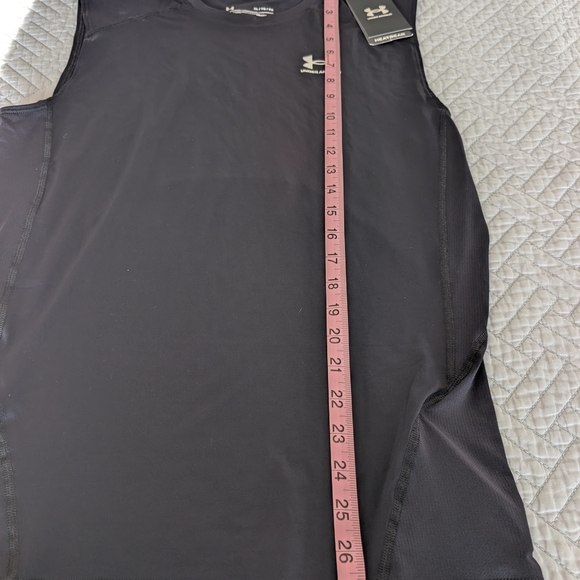 NWT Under Armour HeatGear Compression Sleeveless Compression Shirt Black Size XL - Picture 4 of 8